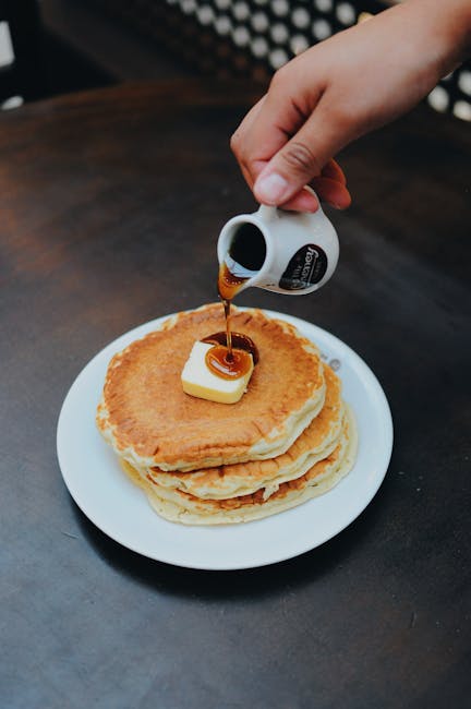 Breakfast table at a cozy diner
